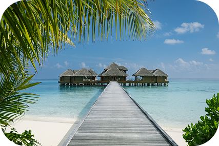 Overwater spa boardwalk