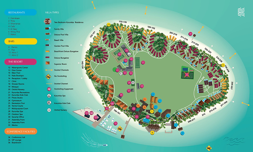 Baros Maldives Resort Map