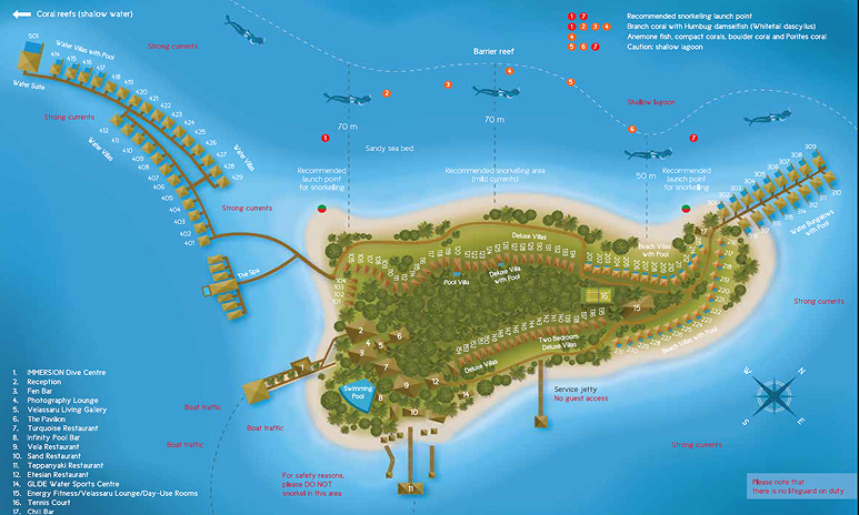 Baros Maldives Resort Map